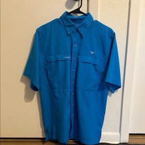 King ranch Gamegaurd Blue Short Sleeve button up